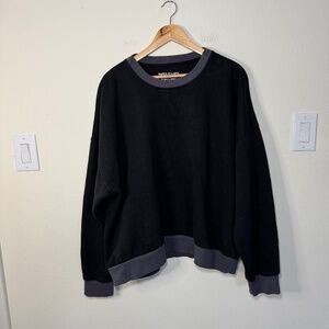 Paper Planes Heavyweight Oversized Crewneck Sweatshirt Men's 2XL Black Casual